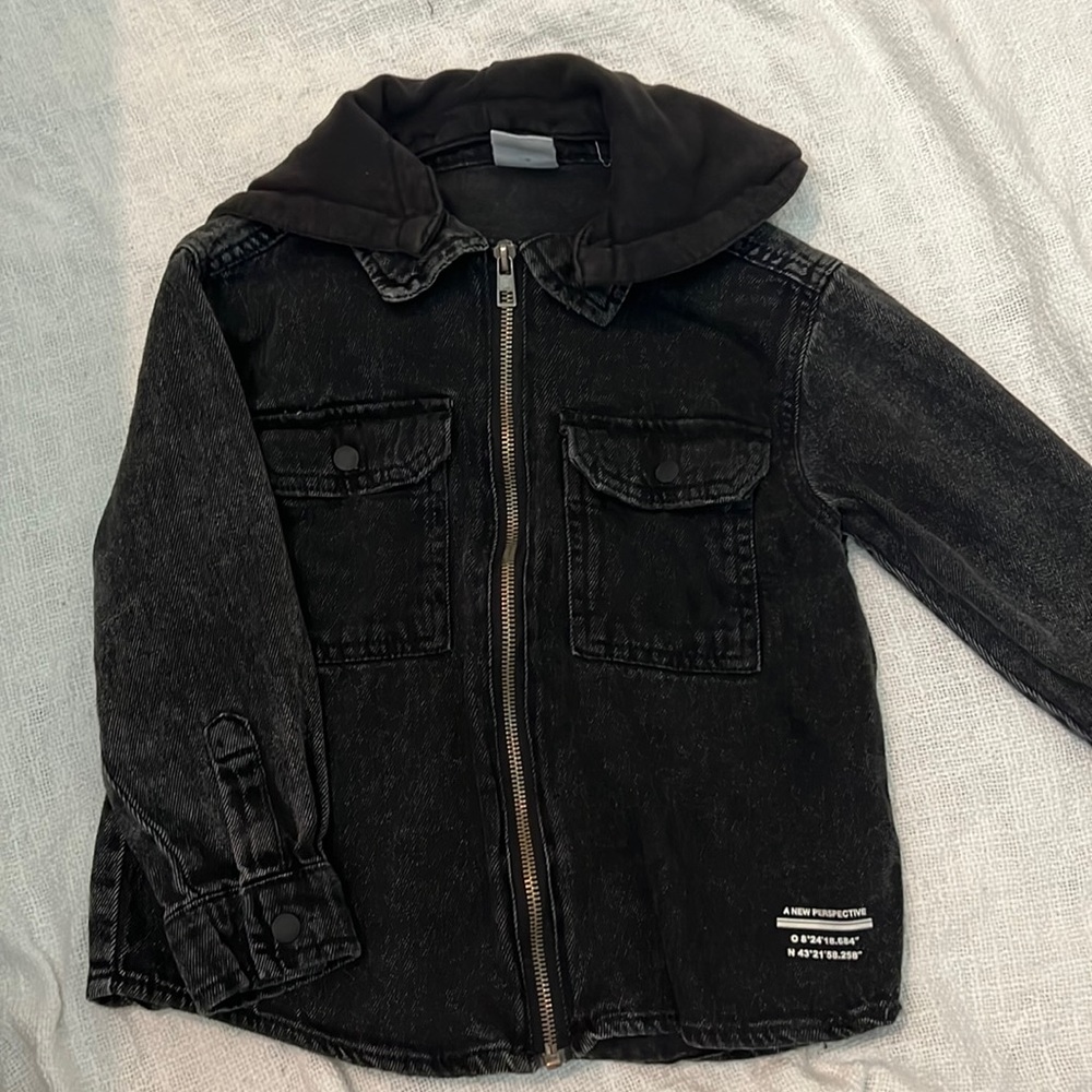 Zara boys zip-up denim shirt size 6